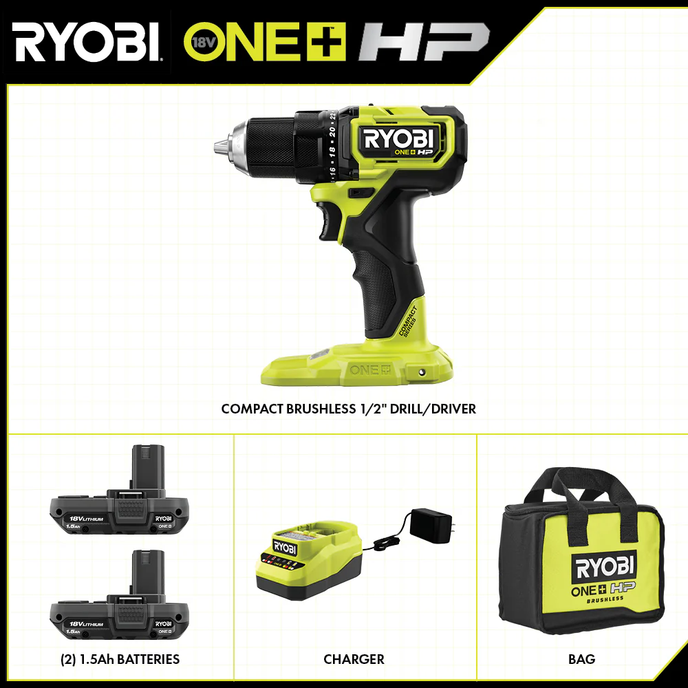 18V ONE+ HP Compact Brushless 1/2" Drill/Driver Kit - Image 6